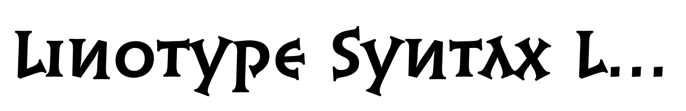 Linotype Syntax Lapidar Serif Text Bold